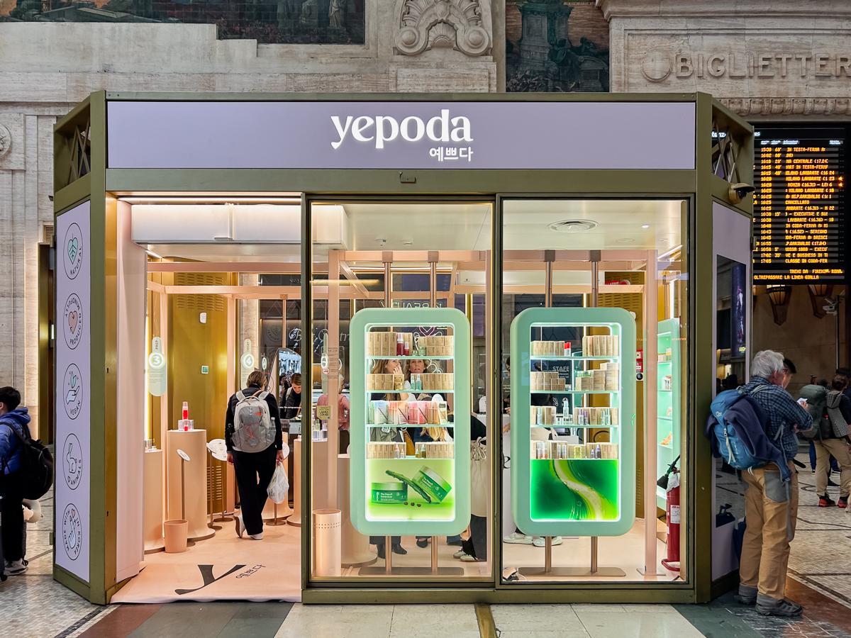 La skincare coreana arriva in stazione a Milano Centrale con Yepoda!